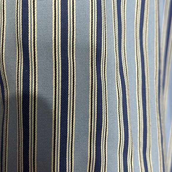 Burberry London Men's Blue Striped Luxury Dressy Career Designer Button Down - Picture 2 of 7